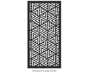 Elysium Decorative Screen Product Code E001 Geometric Design Triangles and Lines