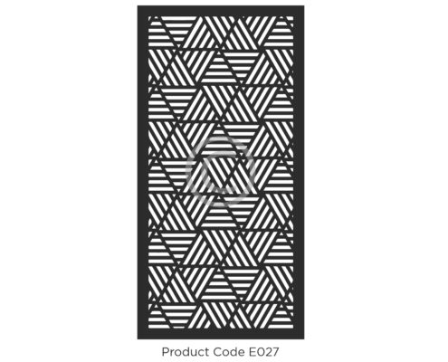 Elysium Decorative Screen Product Code E027 Geometric Design of triangles and lines
