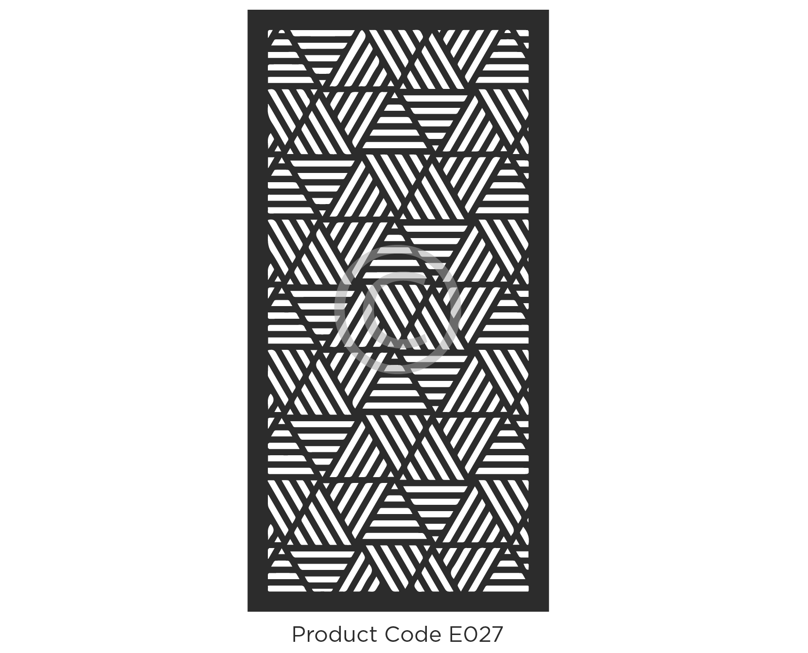 Elysium Decorative Screen Product Code E027 Geometric Design of triangles and lines