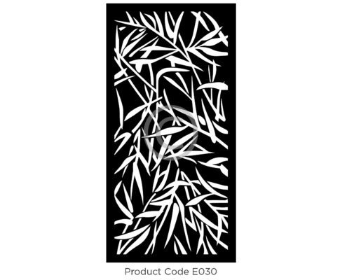 Elysium Decorative Screen Product Code E030 Organic Design of Bamboo leaves