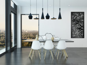 Elysium Decorative Screens Dining Room with Bamboo Decorative Screen