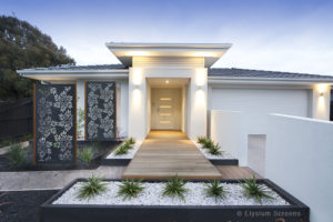 Elysium Decorative Screens House With Privacy Screens At The Front In Floral Design E003