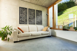 Elysium Decorative Screens House With Panel Of Three Decorative Screens Above Lounge In Design E004