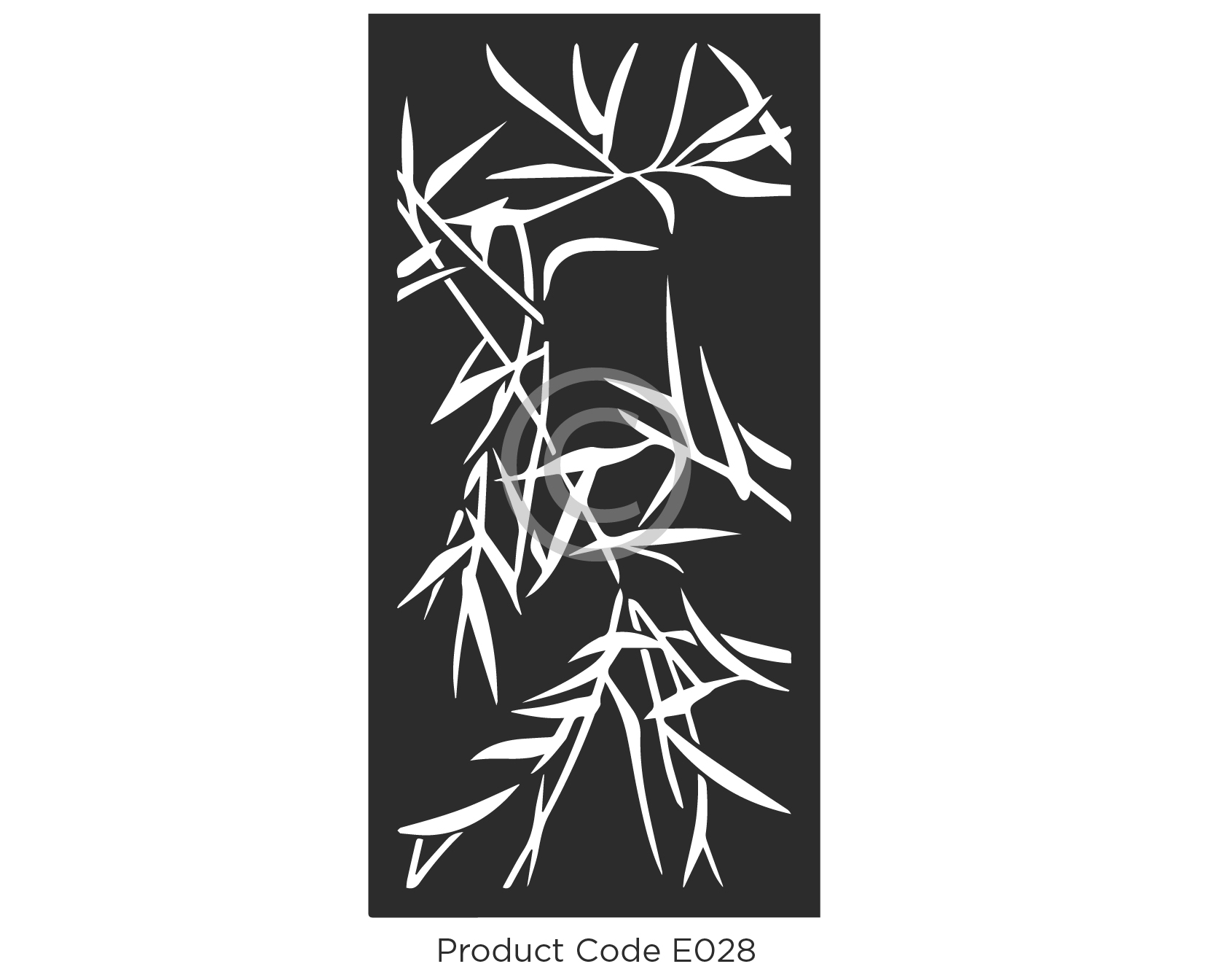 Elysium Decorative Screen Product Code Botanical Design of Private Bamboo leaves E029