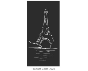 Elysium Decorative Screen Product Code E022 Organic Design of Eiffel Tower pattern