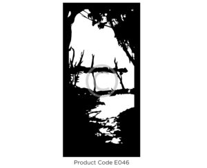 Elysium Decorative Screen Product Code E030 Organic Design of a River Estuary